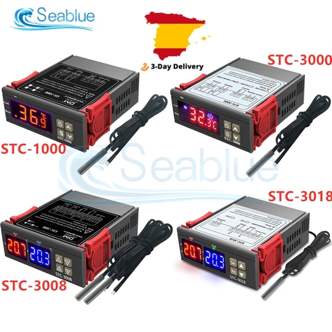 STC-1000 STC-3000 STC-3008 STC-3018 светодиодный цифровой Температура контроллер термостат терморегулятор инкубатор 12V 24V 110V 220V ► Фото 1/6