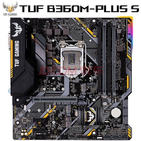 Б/у, ASUS B360M-PLUS GAMING S материнская плата Intel LGA1151 B360 чипсет DIMM DDR4 с поддержкой i7 8700 8700K 8500 CPU ► Фото 1/3
