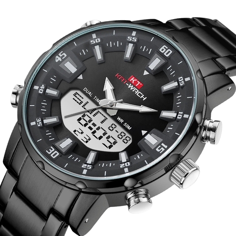 Мужские спортивные цифровые часы KAT-WACH 2022, мужские водонепроницаемые стальные военные кварцевые часы для мужчин, наручные часы для мужчин ► Фото 1/6