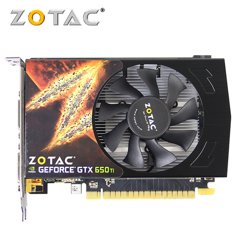 Видеокарта ZOTAC GeForce GTX650Ti-1GD5 128 бит 1 ГБ GDDR5, графические карты для nVIDIA, оригинальная карта GTX 650 Ti GTX650 Ti 1 Гб Hdmi Dvi ► Фото 1/6