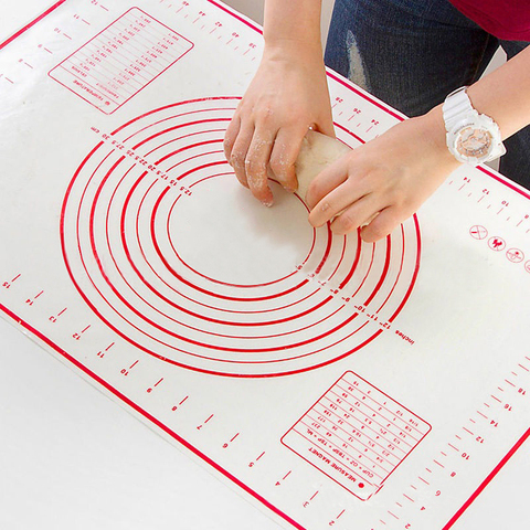 Утолщенная платиновая силиконовая прокладка для мешения муки тонкая подкладка с антипригарным покрытием Пособия по кулинарии выпечки коврики для духовки салфетка для торта 30X40cm ► Фото 1/1