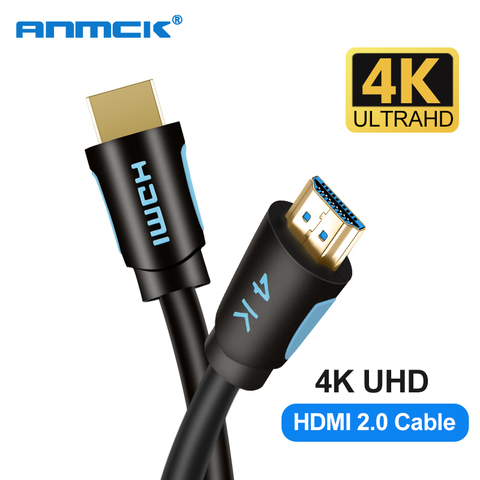 Кабель Anmck HDMI 4K 60 Гц 2,0 Версия 0,5 м 1 м 2 м 3 м 5 м поддержка ARC HDR 3D HDMI кабель папа-папа для HD ТВ-приставки XBOX PS4 проектора ► Фото 1/6