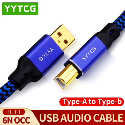 YYTCG Hifi USB-кабель, высокое качество, тип A-Тип B Hifi кабель для передачи данных для DAC ► Фото 1/6