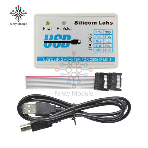 Diymore C8051F Эмулятор загрузчика программатор JTAG/C2 U-EC6/U-EC5/EC3 USB отладочный адаптер 3,3 V-5V C8051F00 C8051F3 с кабелем ► Фото 1/6