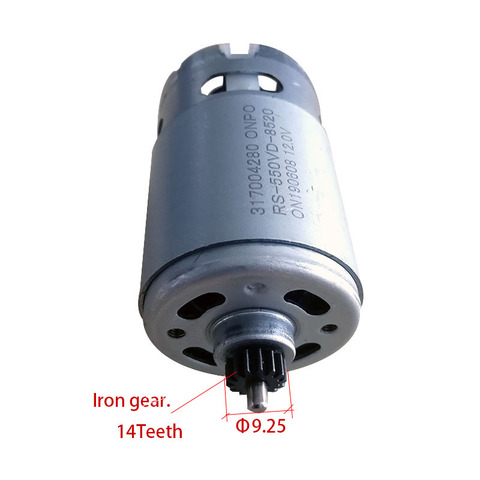 12V 14-tooth ONPO motor RS-550VD-8520 для METABO Mattel BS18139310 электродрель 8520 детали ► Фото 1/5