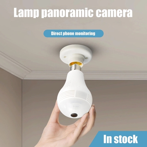 Лампа светильник для камеры WiFi лампада Wifi 960P 1080P ip-камера в форме лампы камера 360 беспроводная панорамная Домашняя безопасность CCTV рыбий гла... ► Фото 1/6