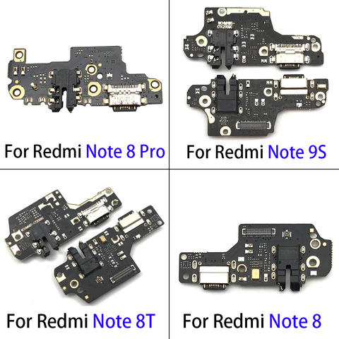 Новая плата зарядного устройства PCB Flex для Xiaomi Redmi Note 8 8T 9 9S 7 Pro 9A USB-порт коннектор зарядный ленточный кабель ► Фото 1/6