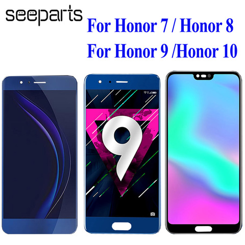 Для Huawei Honor 7 LCD Honor 8 LCD Honor 9 LCD Honor 10 ЖК-дисплей сенсорный экран дигитайзер в сборе Замена ► Фото 1/5