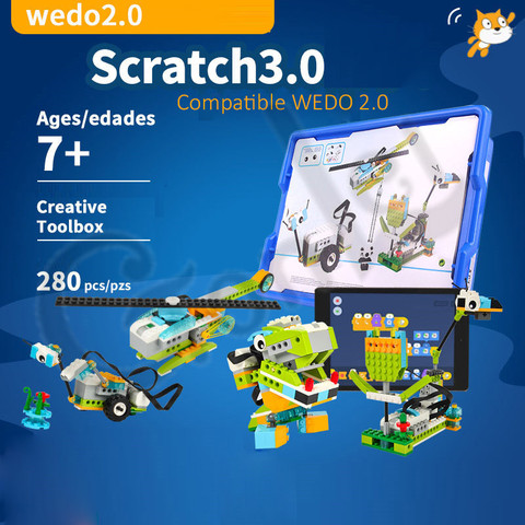 Новый Technic WeDo 3,0 Роботизированный Строительный набор строительные блоки кирпичи совместимы с 45300 Wedo 2,0 Обучающие DIY игрушки ► Фото 1/5