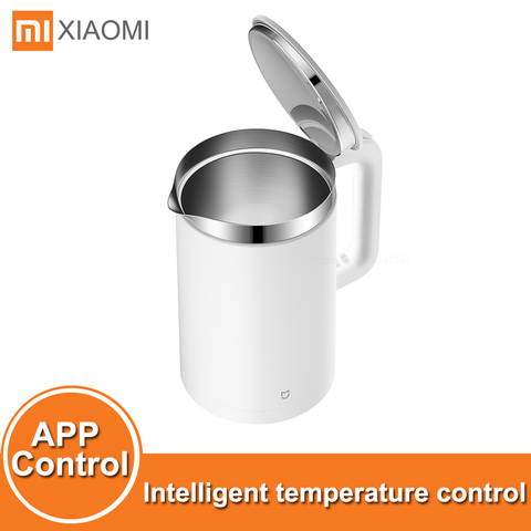 Электрический чайник Xiaomi, умный чайник с контролем температуры воды Mi home 1,5 л, термоизоляционный чайник, мобильное приложение Mijia ► Фото 1/6