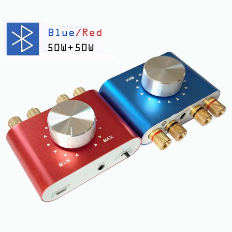 Мини-усилитель звука HiFi Bluetooth 5,0 класса мощности D Tpa3116 цифровой усилитель 50 Вт * 2 для домашнего аудио автомобиля морской USB/AUX вход ► Фото 1/6