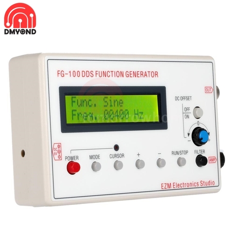 1HZ-500 кГц FG-100 DDS генератор сигналов источника сигнала модуль счетчик частоты синус/прямоугольная/Треугольники пилообразный сигнал ► Фото 1/6