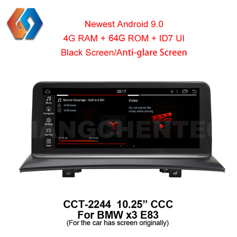 10,25 Android 9 64G для BMW X3 E83 CCC Автомобильный gps inDash мультимедийный большой сенсорный экран радио с iDrive WiFi BT tv DVR Backcam 44 ► Фото 1/1