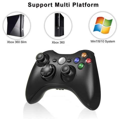 2,4G беспроводной геймпад для Xbox 360 консоль контроллер приемник контроллер для Microsoft Xbox 360 игровой джойстик для ПК win7/8/10 ► Фото 1/6