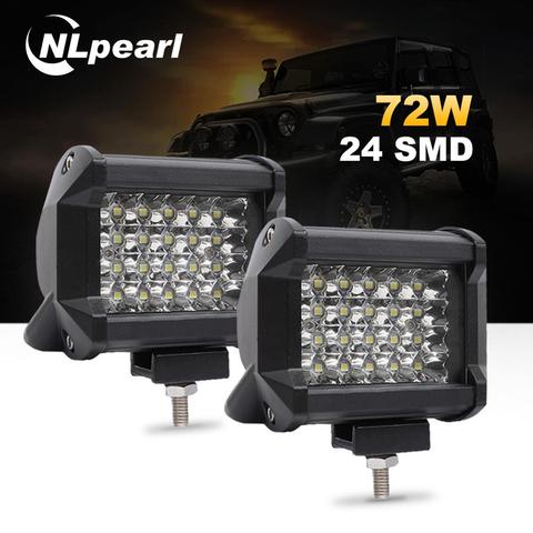 Nlpearl 4 ''7'' 72 Вт 60 Вт автомобильный светильник сборки 36 Вт светодиодные противотуманные фары светильник s для грузовых автомобилей Светодиодн... ► Фото 1/6