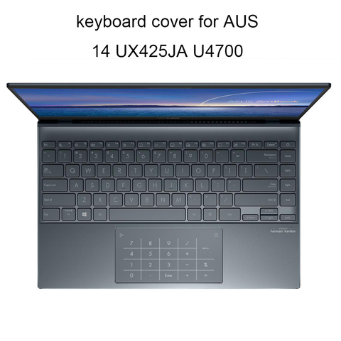 Чехлы для клавиатуры 2022 для ASUS Zenbook 13 UX325 JA UX363JA U3700 14 UX425 JA U4700 TPU клавиатуры для ноутбуков прозрачный чехол из шелкопряда ► Фото 1/6