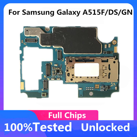 Оригинальная разблокированная материнская плата A515F/ A515DS/ A515GN для Samsung Galaxy A51, материнская плата с чипами, поддержка ОС Android, логическая плата ► Фото 1/1