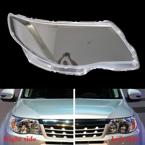 Передние фары для Subaru Forester 2009-2012, прозрачные абажуры, защитные лампы, маски, крышка для фар, стекло для фар ► Фото 1/6