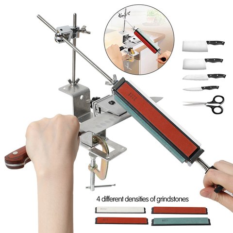Портативная профессиональная точилка для ножей, точилка для кухонных ножей из нержавеющей стали, шлифовальный станок, точильный инструмент, камни, 2022 ► Фото 1/6
