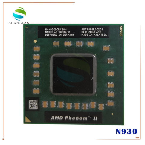 Процессор AMD Phenom N930 HMN930DCR42GM 2,0 ГГц/2 м разъем S1 638 pin PGA компьютерный процессор ► Фото 1/1