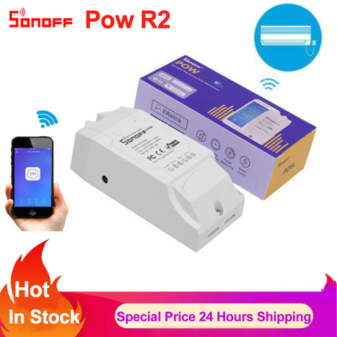 Беспроводной Wi-Fi переключатель Sonoff Pow R2, умный дом, монитор энергии в реальном времени, ваттметр, 15 А, переключатель включения/выключения, раб... ► Фото 1/6