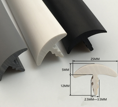 T-образная резиновая уплотнительная лента, 2 м/5 м для использования для зазора звукоизоляции, водонепроницаемая и Пыленепроницаемая уплотн... ► Фото 1/4