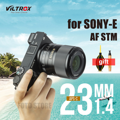 Объектив Viltrox 23 мм F1.4 STM E-Mount для камеры, объектив с автофокусом и большой диафрагмой для Sony A6300 A6600 A9 A7RIII A7M3 A7 III A7RIV ► Фото 1/6