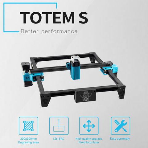 Лазерный гравировальный станок TOTEM S 40 Вт, лазерный гравер с ЧПУ, быстрый высокоточный лазерный мини-принтер DIY для лазерной гравировки логотипа и маркировки металла ► Фото 1/6