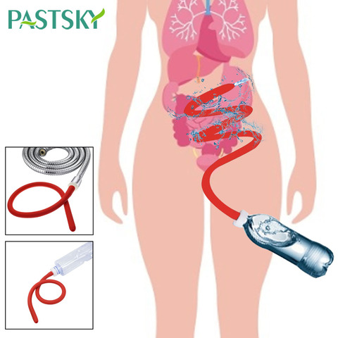Силиконовая насадка-клизма 50/100 см, инструмент для анальной чистки, инструмент для душа, трубка для анального душа, шланг для биде, комплект системы ► Фото 1/6