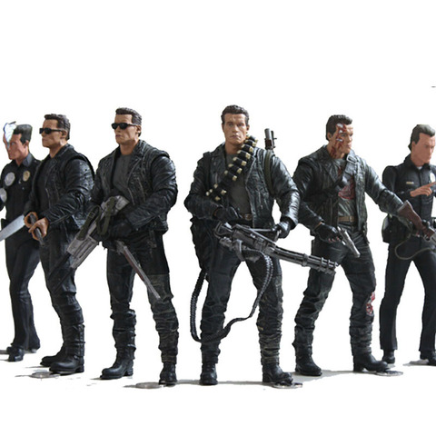 NECA Терминатор 2 фигурка T-800 / T-1000 ПВХ фигурка игрушка модель игрушки 7 типов 18 см ► Фото 1/5