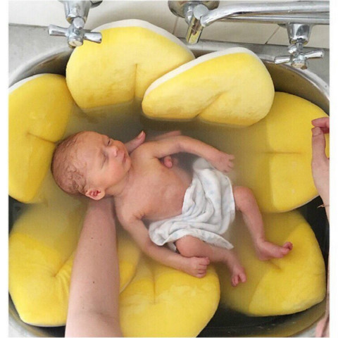 Нескользящая Детская ванна для душа подушка в цветочек для ванной Младенческая безопасная подушка для безопасности новорожденных подушка для ванной коврик для ванной для новорожденных сиденье для душа ► Фото 1/5