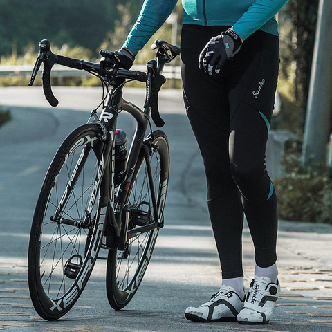 Велосипедные штаны Santic WM8C04107 мужские, светоотражающие длинные дышащие, быстросохнущие, Азиатский Размер, для горных велосипедов, весна-осен... ► Фото 1/6