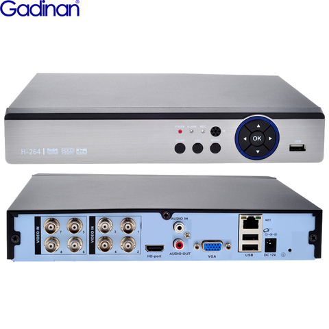 GADINAN 8CH 5MP HD H.264 домашняя система видеонаблюдения 8 каналов гибридный 5 в 1 DVR для AHD аналоговый CVI TVI IP камера ► Фото 1/1