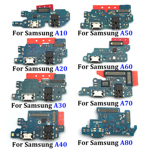 10 шт./лот для Samsung Galaxy A80 A70 A60 A50 A40 A30 A20 A10 A202F A7 A9 2022 A750 A920 USB разъем питания гибкий кабель ► Фото 1/6