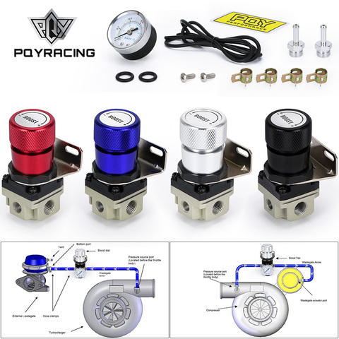 T2 Универсальный Регулируемый ручной датчик, турбонаддув, контроллер 1-150 PSI SR20DET SR PQY5811 ► Фото 1/6
