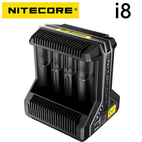 Интеллектуальное зарядное устройство Nitecore i8, 8 слотов, общий выход 4A, интеллектуальное зарядное устройство для IMR18650 16340 10440 AA AAA 14500 26650 и USB-устройство ► Фото 1/6
