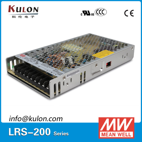 Mean well LRS-200 одиночный выход ac-dc SMPS 200W 48V/4.4A 36V/5.9A 24V/8.8A 15V/14A 12V/17A 5V/40A 4,2 V/40A 3,3 V/40A ups ► Фото 1/6