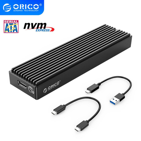 ORICO M.2 NVME корпус, M2 SATA NGFF USB чехол, Gen2 10 Гбит/с PCIe SSD чехол, 5 Гбит/с SSD бокс инструмент бесплатно для 2230/2242/2260/2280 m2 SSD ► Фото 1/6