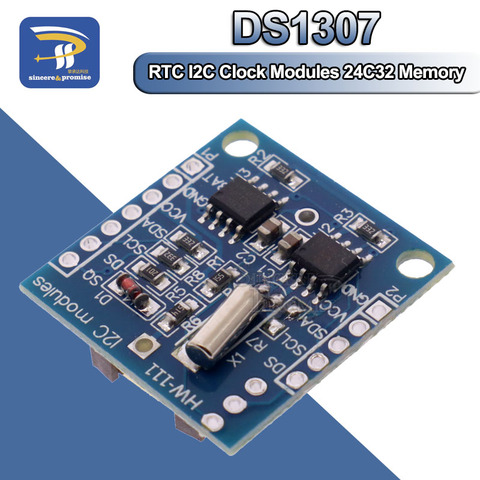 1 шт. крошечные модули RTC I2C 24C32, память DS1307, модуль RTC с часами без аккумулятора ► Фото 1/6