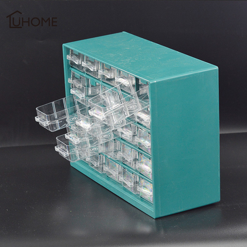 Настенная пластиковая коробка для хранения 25 ячеек/набор деталей коробка инструментов электронный компонент коробка винт чип резистор кон... ► Фото 1/5