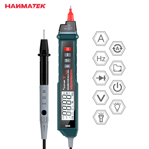 HANMATEK DM10 Ручка Тип Цифровой мультиметр Бесконтактный ACV/DCV ручной электронный тестер ► Фото 1/6