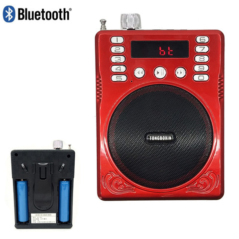 QS305 Bluetooth МегаФон динамик TF USB FM радио звукозапись функция голосовой усилитель с 2 18650 батареей ► Фото 1/6