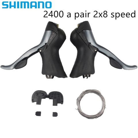 Shimano Claris 2400 STi 2x8 скорости, левый и правый двойные рычаги для дорожного велосипеда 2400 переключатель передач ► Фото 1/6