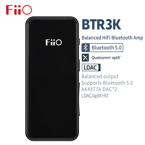 Спортивный ресивер FiiO BTR3K, Hi-Fi, Bluetooth 5,0, усилитель для наушников с поддержкой AK4377A2 DAC, aptX HD/LDAC, 3,5 мм и 2,5 мм ► Фото 1/6