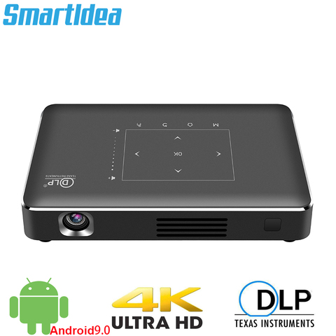 Smartldea P10 II Mini 4K проектор android 9,0 Dual 2,4G 5G wifi Bluetooth 4,1 smart proyector full hd 1080p видеоигра ► Фото 1/6