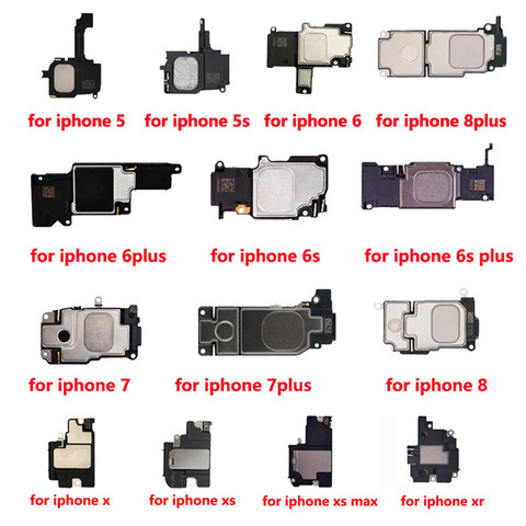 Нижний громкоговоритель для iPhone 6 6s 7 8 Plus 5S 5 4S Sound Ringer, динамик с гибким кабелем для iPhone X Xs Max XR, запасные части ► Фото 1/1