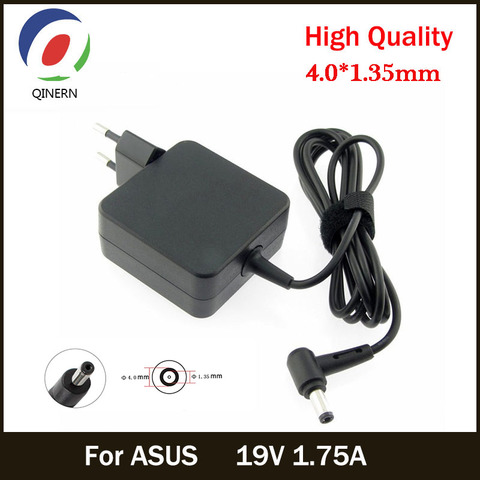 EU 19V 1.75A 33W 4,0*1,35mm AC адаптер питания для ноутбука ASUS ADP-33AW S200E X202E X201E Q200 S200L S220 X453M F453 X403M ► Фото 1/6