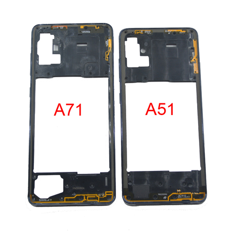 Новая средняя рамка для Samsung Galaxy A51 A71 A515 A515F A715 A715F, оригинальный корпус для телефона, крышка с центральной рамой и кнопками A51 A71 ► Фото 1/5