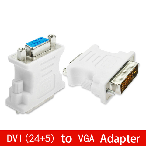 DVI (24 + 5) к VGA адаптер конвертер DVI 24 + 5 Pin папа к VGA Женский 1080P конвертер адаптер для HDTV монитора компьютера ПК ноутбука ► Фото 1/6