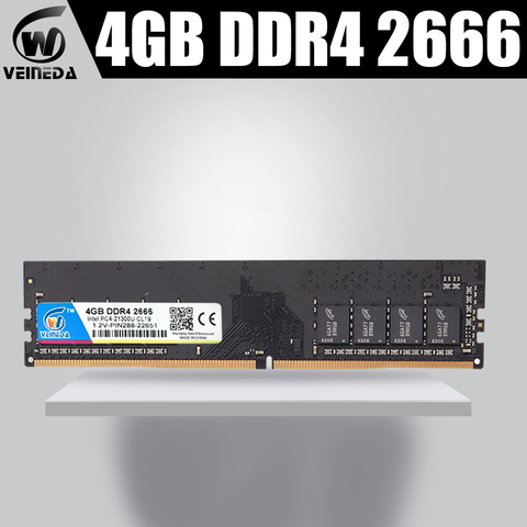 Оперативная память VEINEDA ddr4 4 Гб, память для dimm ddr4, память для всех настольных ПК Intel AMD, совместимая с частотой 2133,2400 МГц и с частотой МГц ► Фото 1/6